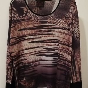French Blue Long Sleeve Top Size S
